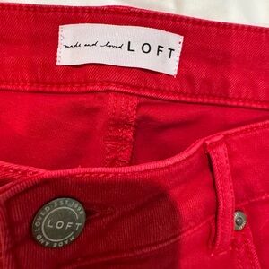 LOFT Bold Scarlet Jeans